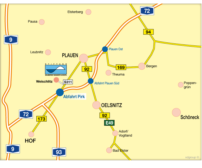 Anfahrtsskizze - Stiftung Sauberes Wasser Europa